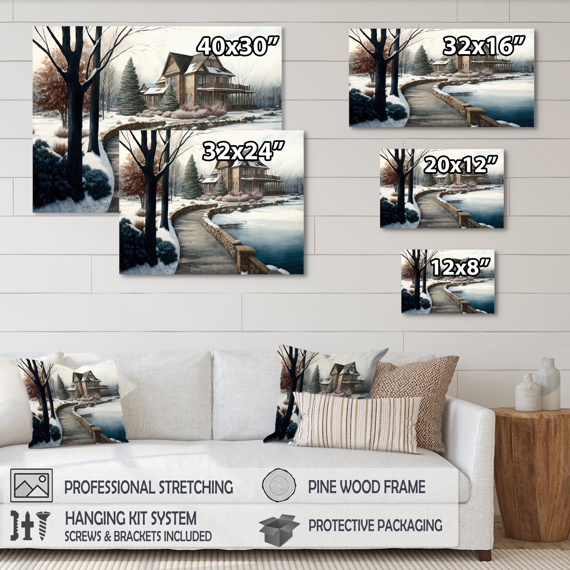 Designart Path To Beach House V Canvas Wall Art