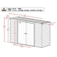 thumbnail image 4 of Arrow Select 10 x 4 x 6 ft Blue Grey Steel Storage Shed, 4 of 17
