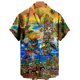 thumbnail image 3 of Camisa Tiki Moai para hombre, ropa con estampado 3D, camisas hawaianas, blusas con gráficos de calaveras de terror de civilización vintage, camisas casuales Y2k Aloha, 3 of 5