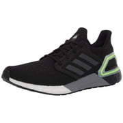 adidas Mens Ultraboost 20 Running Shoe - Black/Night Metallic/Signal Green - 13