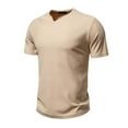 thumbnail image 2 of ameIAEA Mens Short Sleeve Workout Running Shirts Summer Solid Color Basic Tees Casual Athletic Tops, 2 of 5
