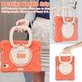 thumbnail image 6 of For iPad Mini 7th/6th Generation 8.3 inch 2024/2021 Case, 360 Rotatable Handle Stand, Shoulder Strap, Drop-Proof Design, Coral Orange, 6 of 7