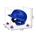 thumbnail image 2 of Clear Acrylic Baseball Batting Helmet Display Case with Purple Risers and Clear Base (A012-PR), 2 of 2