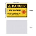 thumbnail image 2 of UV Protected & Waterproof Aluminum Warning Signs DANGER LASER BEAMS NO NOT LOOK DIRECTLY AT LASER LIGHTS Yellow 200x300x0.9mm, 2 of 7