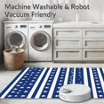 thumbnail image 5 of ODIKA 5'x7' Machine Washable Non-Slip Area Rug, Stars & Stripes Welcome July Celebration Patriotic High Traffic Rug, Blue, 99147, 5 of 7