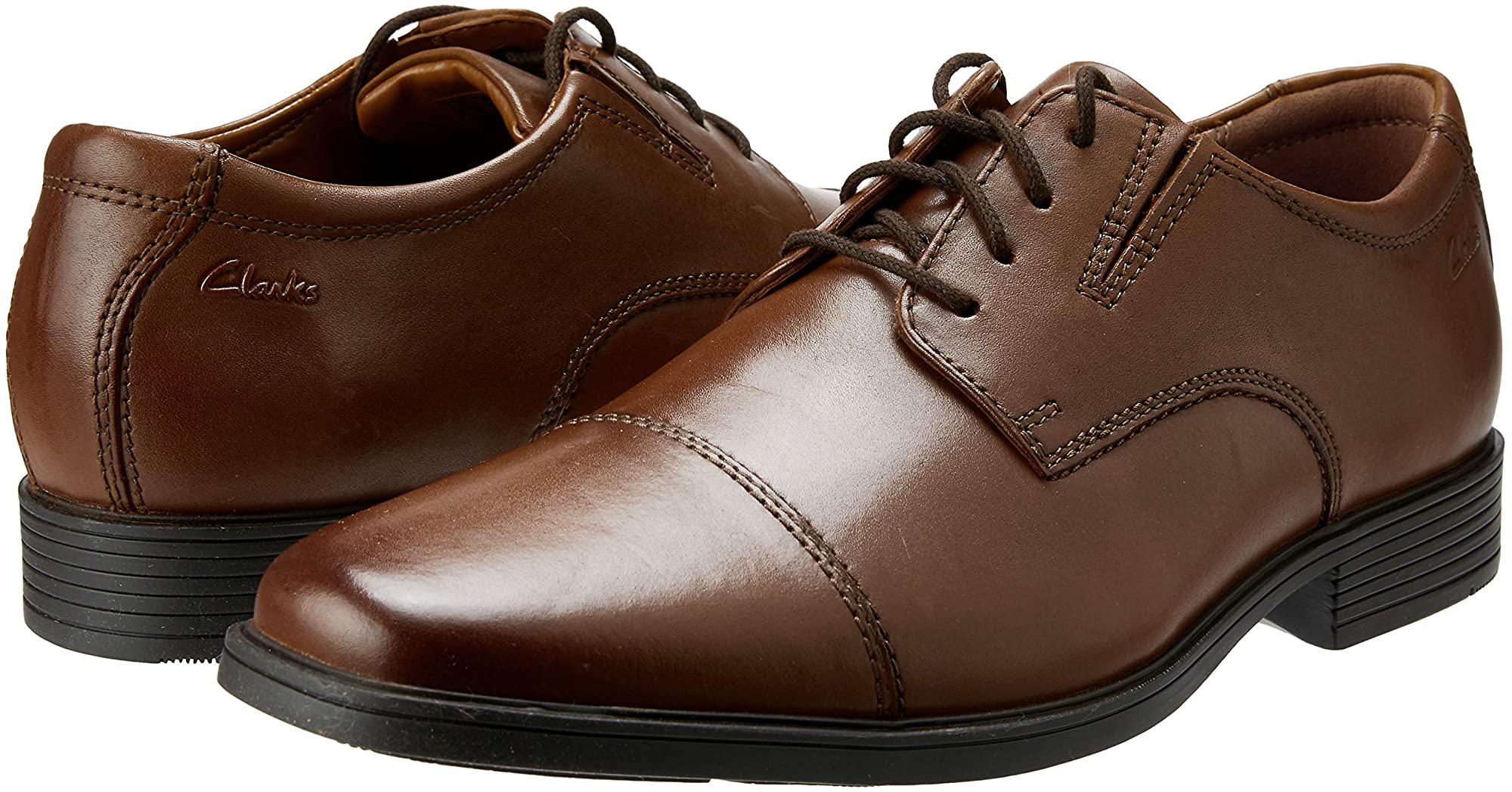 Clarks Shoes Mens Size 8.5M Brown Leather Tilden Walk Dress Oxford New Box Clarks Men main image 2