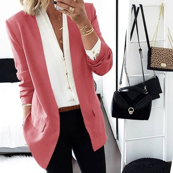 Tejiojio Clearance Women Lapel Cape Cloak Long Coat Blazers Ladies Casual Office Suit Outwear