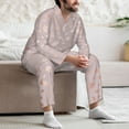 thumbnail image 7 of Fotbe Rose Gold Abstract Spots 1 Pattern Long Sleeve Pajama Set for Men,Sleepwear Set,2-piece Loungewear Set,Soft PJs Comfy Nightwear with Pockets-Medium, 7 of 7