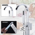 thumbnail image 2 of Wowow Waterfall Single-Handle Freestanding Tub Faucet with Handshower, Floor Mounted Tub Filler Faucet in Polished Chrome, 2 of 7