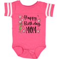 thumbnail image 3 of Inktastic Happy Birthday, Mom Pink Flowers Boys or Girls Baby Bodysuit, 3 of 5