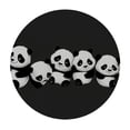 thumbnail image 4 of WYYP Pandas Round Tablecloth with Elastic Edge 100% Polyester Fiber Waterproof White, 4 of 8