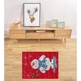 thumbnail image 2 of 52*38cm Acrylic Fabric Christmas Latch Hook Rug Canvas DIY Rug Making Carpet Red Snowman, 2 of 8
