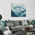 thumbnail image 2 of Chilfamy Mountain Range Clouds Watercolor Painting Canvas Art Print 16x16in, 2 of 6