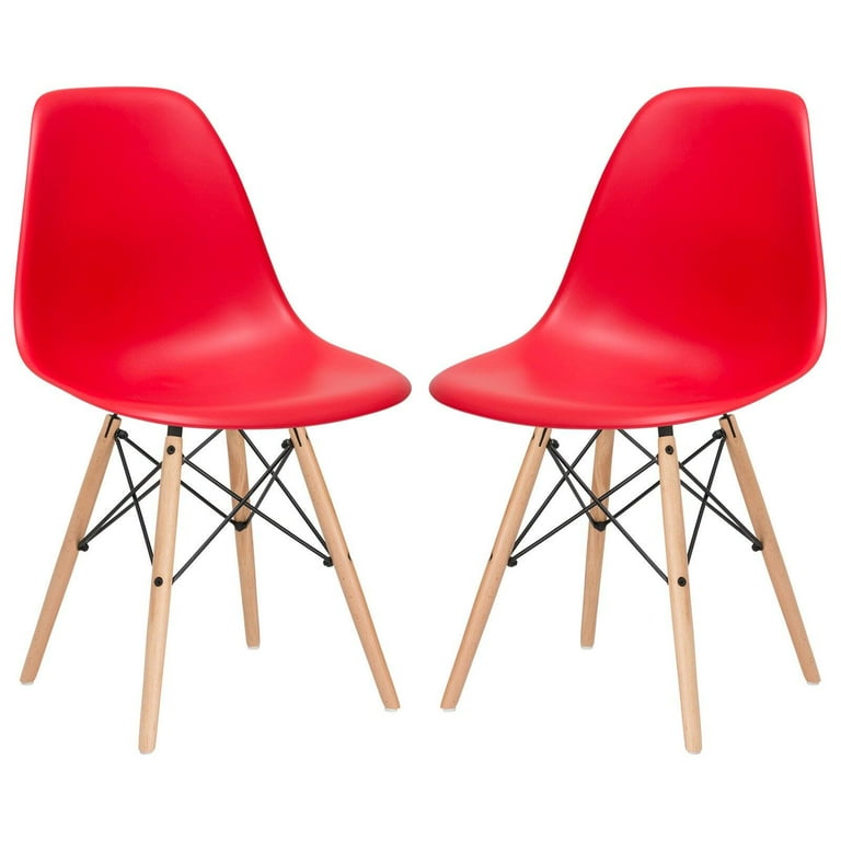 Poly Bark Vortex Side Chair with Natural Legs Set of 2