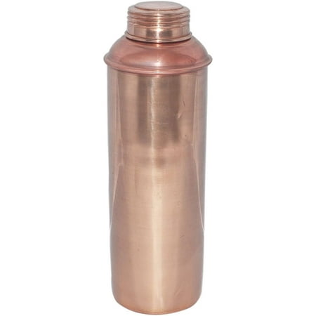 

Pure Copper Water Bottle with Lid for Ayurvedic Health Benefits