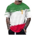 thumbnail image 1 of Xdzjlr T-Shirt Homme Sport Italien Imprimé Tee Col Rond Soccer Ample Chemise pour Homme,m, 1 of 4