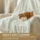 thumbnail image 2 of Manta Bedsure Sherpa de forro polar para sofá, 130 x 150 cm, color crema, 2 of 6