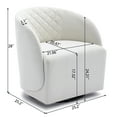 thumbnail image 4 of Swivel Barrel Chair, Single Sofa Armchair 360 Degree Swivel Chair Fabric Soft Cushion Chair Lazy Chair Leisure Sofa, 4 of 8