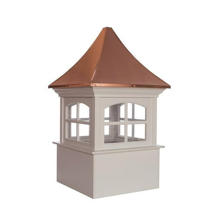 Good Directions P26SW 26 x 42 in. Westport Vinyl Cupola with Roof - Copper & White
