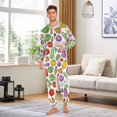 thumbnail image 6 of FORMRS Onesies Pajama for Adults Unisex Hoodie Winter Jumpsuit One Piece Sleepwear, Sizes S-2XL, Vegetables Pattern, 6 of 7