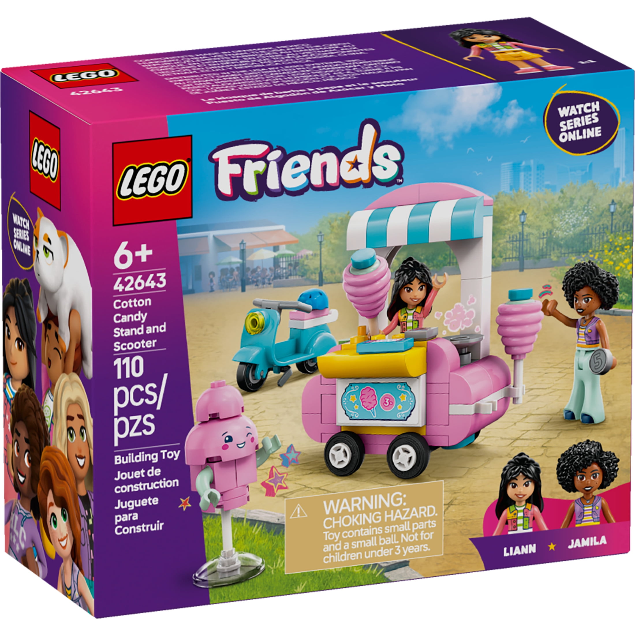 LEGO Friends Cotton Candy Stand and Scooter Building Toy  Pretend Play Set for Kids, Girls & Boys, A(图3)