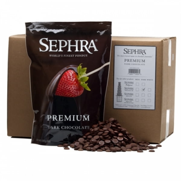 Sephra All Natural & Kosher Premium 58.5% Dark Fondue Chocolate 20lb by