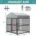 thumbnail image 6 of MEETWARM Heavy Duty 4' x 4' Metal Outdoor Pet Kennel for Dogs, 6 of 7