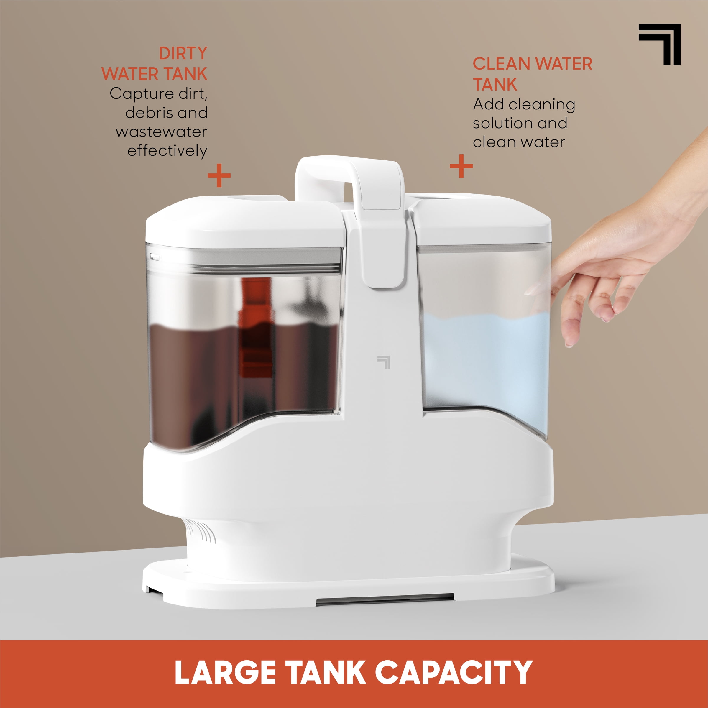Sharper Image Spot Vacuum Compact Stain Cleaner – Portable Carpet & Upholstery Cleaner with Spray Trigger and 450W Motor