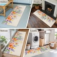 thumbnail image 5 of 2'x6' Rug Runners for Hallways Kitchen, Pink Orange Flowers Non Slip Entryway Beside Floor Carpet Runner, Spring Floral Farmhouse Botanical Rustic Laundry Room Bedroom Throw Rugs Mat for Family Pet, 5 of 8