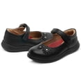 thumbnail image 2 of Zapato Escolar Para Niña De Piel Florecita Soporte Arco negro 15, 2 of 6