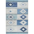 thumbnail image 2 of Addison Rugs Dream Shag Premium Machine Washable Transitional Aztec Blue Rectangle Rug, 5' x 7'6", 2 of 8