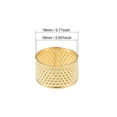 thumbnail image 2 of Uxcell Metal Sewing Thimble Yellow Ring Finger Thimbles 5 Pack, 2 of 5