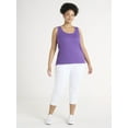thumbnail image 2 of Terra & Sky Women's Plus Size Scoop Neck Ribbed Tank Top, 2 of 5