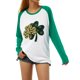 thumbnail image 2 of Sudadera Para Mujer De Manga Larga Con Estampado De TréBol De Coche Y Gato XBTCLXEBCO TréBol Amarillo Verde;XL, 2 of 6