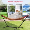 thumbnail image 5 of YRLLENSDAN Hammock with Stand Included, Double Hammock Hammock Stand Heavy Duty Portable Hammock Stand with Carrying Bag for Indoor Outdoor, Red, 5 of 7