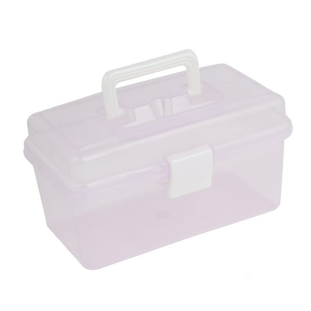 C-spout Two Handle - Uxcell a13091200ux0403 Rectangular Shaped 2 Layers Tool Storage Box Case with Handle, Purple