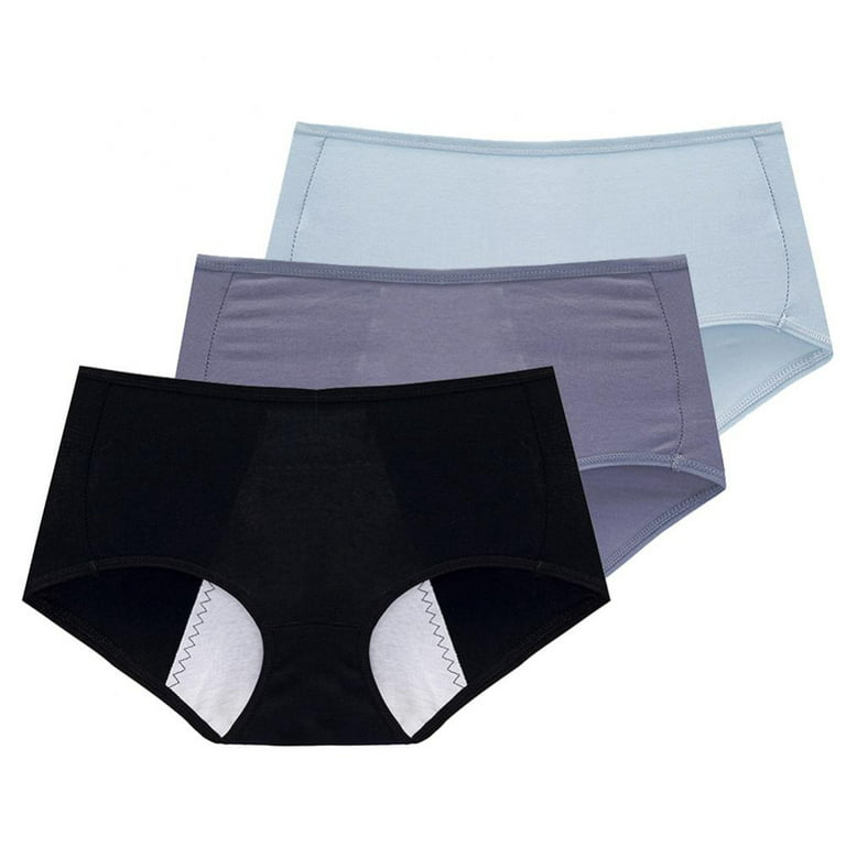 Valcatch 3 Pack Women's Menstrual Period Underwear Cotton