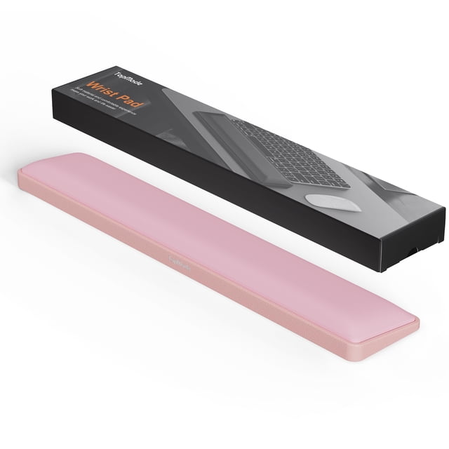 Descanso de muñeca para teclado TopMade con gel refrescante y espuma viscoelástica rosa