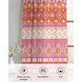 thumbnail image 6 of Pink Orange Boho Sheer Curtains 39 Inch Length 2 Panels Set for Living Room/Bedroom, Vintage Ethnic Tribe Abstract Art Kitchen Curtains Grommet Semi-Sheer Curtains Window Treatments 27.5"x39"x2, 6 of 7