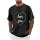 thumbnail image 1 of Camisas de Manga Larga para Hombres Imprimir Casual Cuello Redondo Blusa de Manga Corta, Camisas de Lino para Hombres, 1 of 8