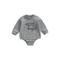 thumbnail image 1 of Qmyliery Baby’s Christmas Letter Printed Round Neck Long Sleeve Romper Suit, 1 of 8