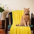 thumbnail image 3 of PiccoCasa Fluffy Fleece Blanket Lightweight Plush Throw Blanket for Couch Sofa Bed, Yellow Pet(30" x 40"), 3 of 6