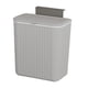 thumbnail image 3 of Cubo de basura colgante para cocina, soporte para basura, cesto de basura, fácil de instalar, clasificación de puertas Gris 9L, 3 of 9