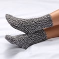 thumbnail image 6 of Martha Stewart Womens Marled 2 Pack Butter Crew Sock Black/Silver Grey, 6 of 6