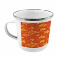 thumbnail image 2 of Orange Steel Camping Mug, Swimming Turtles and Crabs with Seashells Bubbles and Starfish Tropical, Printed Thermal Cup for Camping and Outdoor Activities, by Ambesonne, 2 of 2