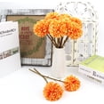 thumbnail image 3 of 12 pcs Artificial Flowers Purple Faux Ball Chrysanthemum Bouquet Flowers Wedding Bouquet for Home Garden Party Wedding Decoration, 3 of 5