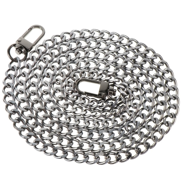 1pc 120cm Monedero de la cadena de metal correa de la bolsa de cuerpo de la cadena de la cadena Accesorio de reemplazo