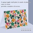 thumbnail image 3 of Yayeee Toggle Light Switch Wall Plate 3-Gang 6.37"x4.48" Decorative Outlet Cover, Floral Blooms, 3 of 7