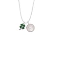 thumbnail image 2 of Delight Jewelry Silvertone Green Four Leaf Clover with Heart Leaves To the World You are a Mother Locket Necklace, 2 of 4
