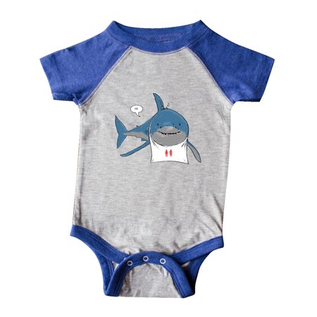 

Inktastic Shark Dinner Gift Baby Boy or Baby Girl Bodysuit